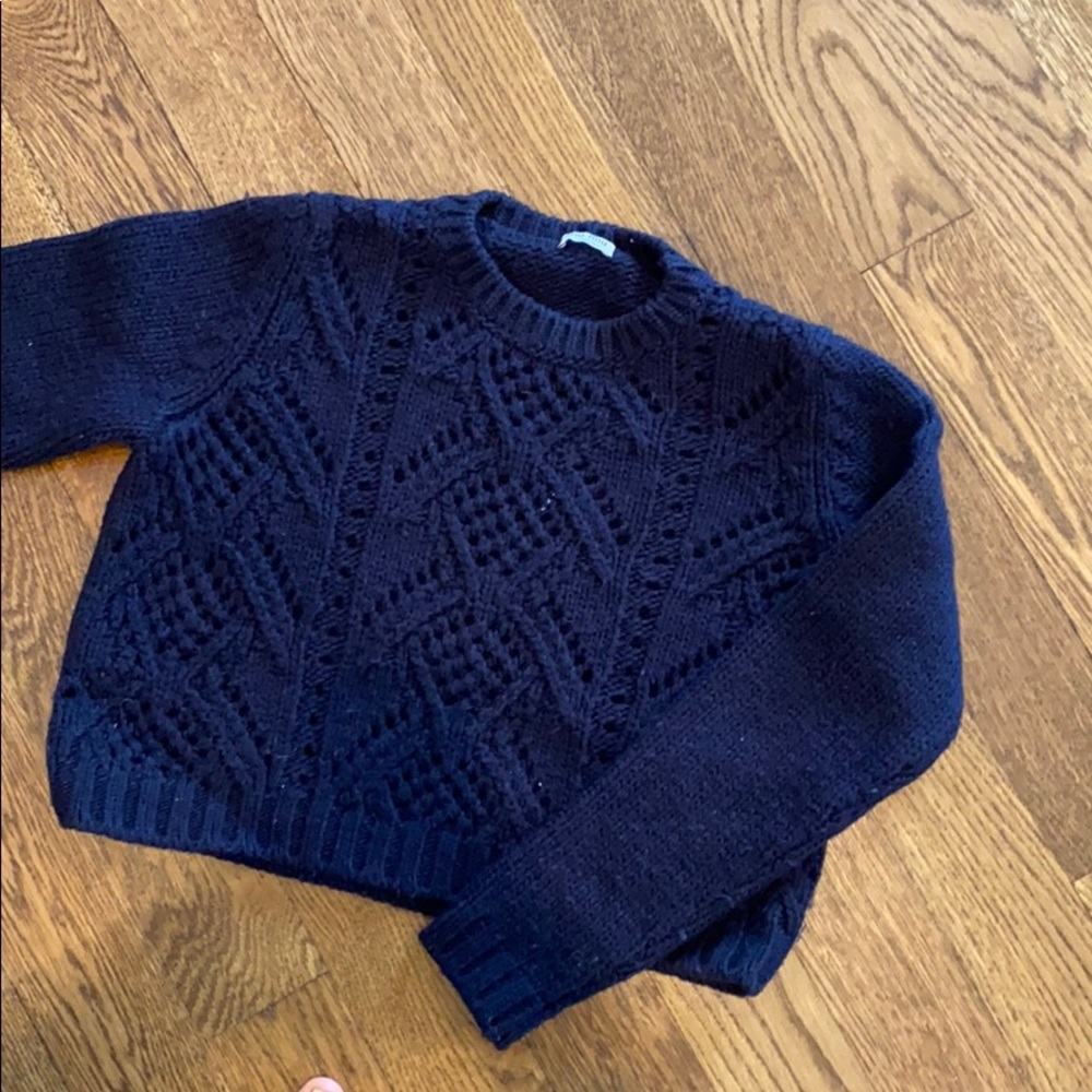 Navy cable knit sweater